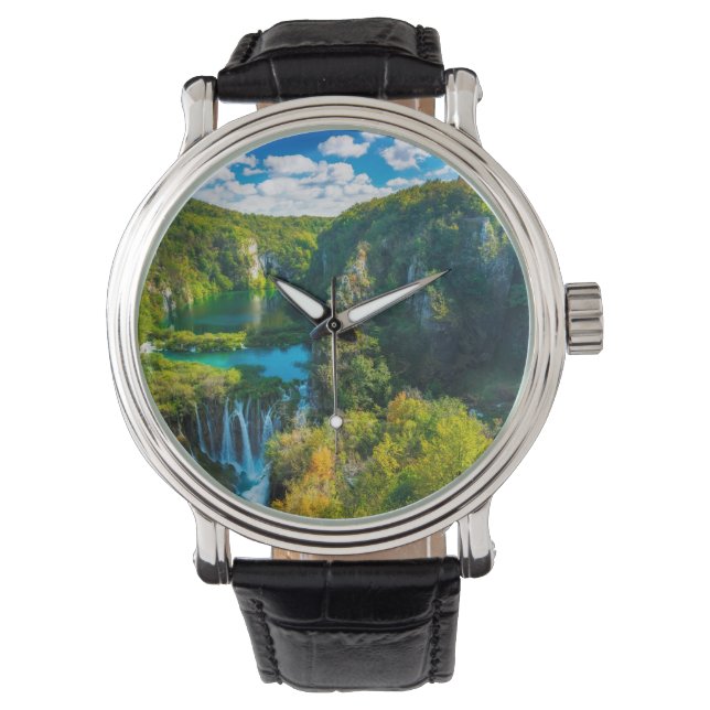 Elegant waterfall scenic, Croatia Watch (Front)