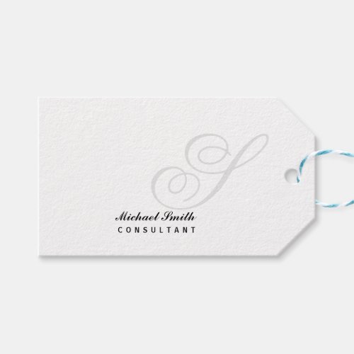 Elegant Watermark Monogram Gift Tags