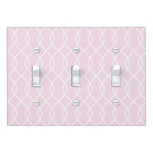 Elegant Wave Pattern Blush Pink Light Switch Cover
