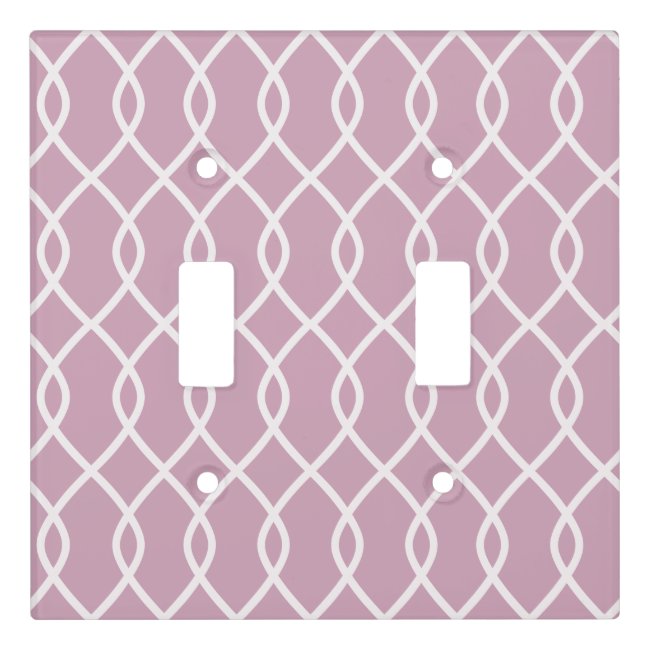 ELEGANT WAVE PATTERN - MAUVE Light Switch Cover