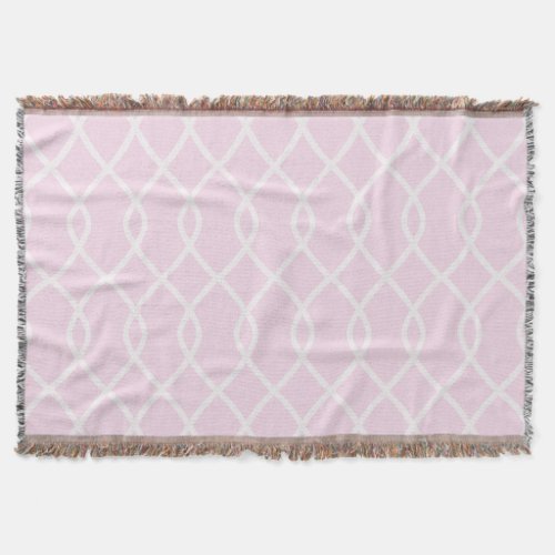 ELEGANT WAVE PATTERN _ Soft Pink Throw Blanket