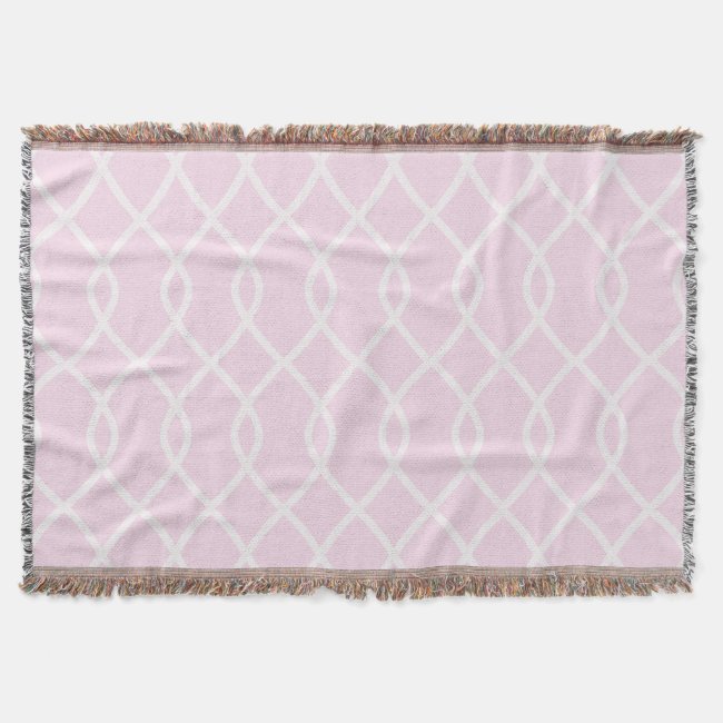 ELEGANT WAVE PATTERN - Soft Pink Throw Blanket