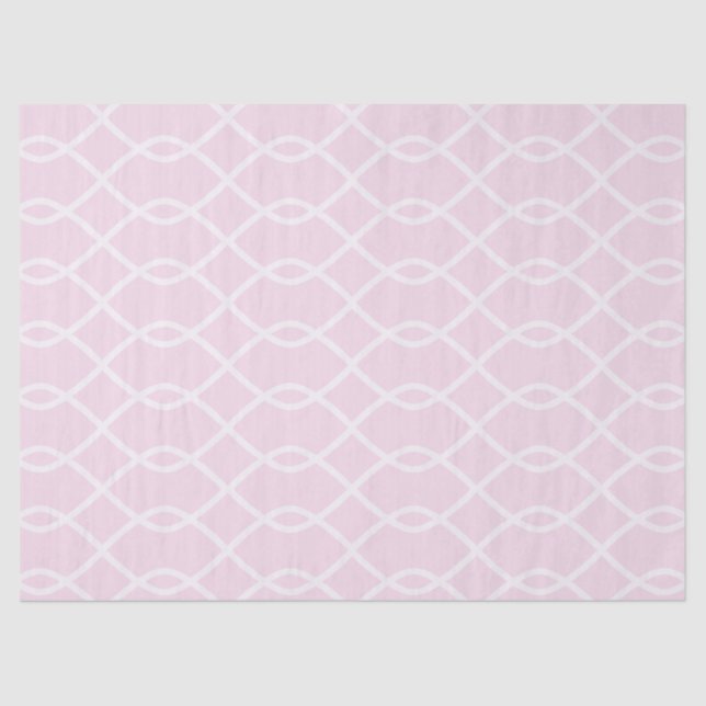 ELEGANT WAVE PATTERN - Soft Pink Tissue Paper (Front)