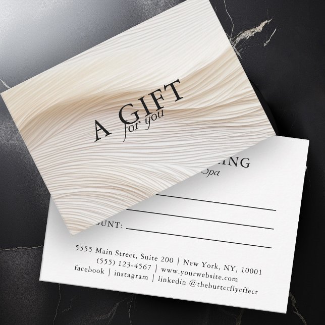 Elegant, waves, salon, gift certificate (Creator Uploaded)