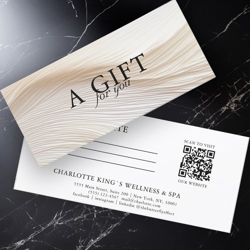 Elegant Waves Salon QR Code Gift Certificate