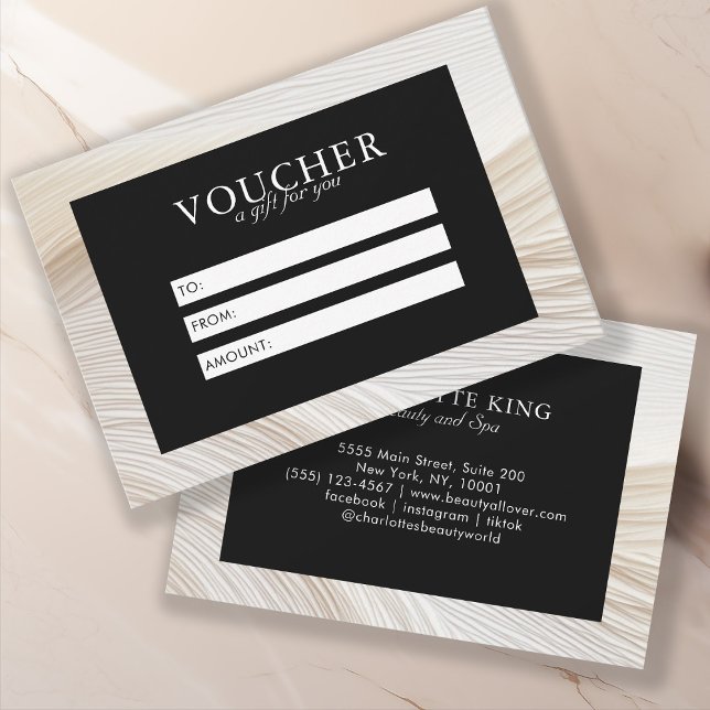 Elegant, waves, salon, voucher,gift certificate (Creator Uploaded)