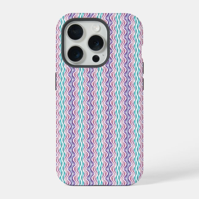 Elegant Wavy Abstract Pattern iPhone Case (Back)