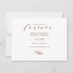 Elegant We Decided On Forever Save the Date Card
