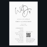 Elegant We Do Share Photos Qr Code Wedding Program<br><div class="desc">Elegant We Do Share Photos QR Code Wedding Program A minimalist design for your wedding programs. We Do is in a stylish set script and the rest of the text you can easily personalise. Add a QR code to your site where guests can upload their photos - simply change the...</div>