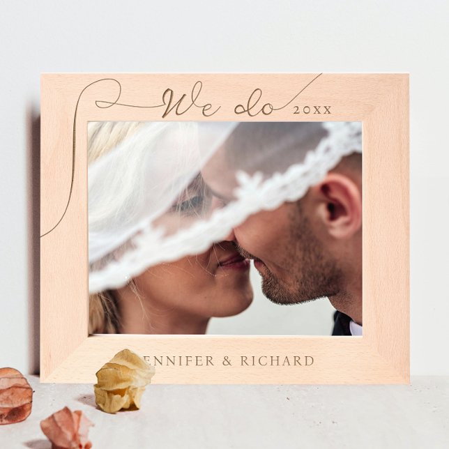 Elegant We Do Wedding Calligraphy Laser Engraved (Creator Uploaded)