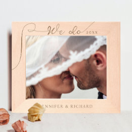 Elegant We Do Wedding Calligraphy Laser Engraved Frames