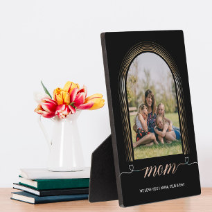Elegant We Love You Mom Personalized Custom Plaque