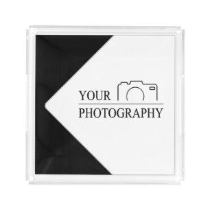 Elegant Wedding Add Personalized Photography Acrylic Tray