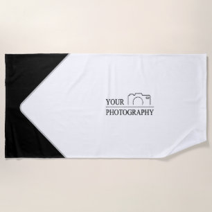 Elegant Wedding Add Personalized Photography Beach Towel
