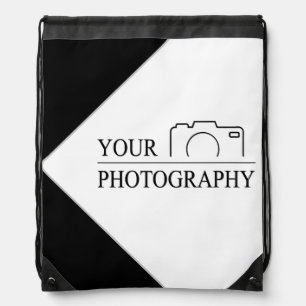 Elegant Wedding Add Personalized Photography Drawstring Bag