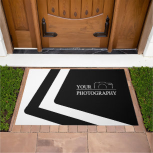 Elegant Wedding Add Personalized Photography Green Doormat