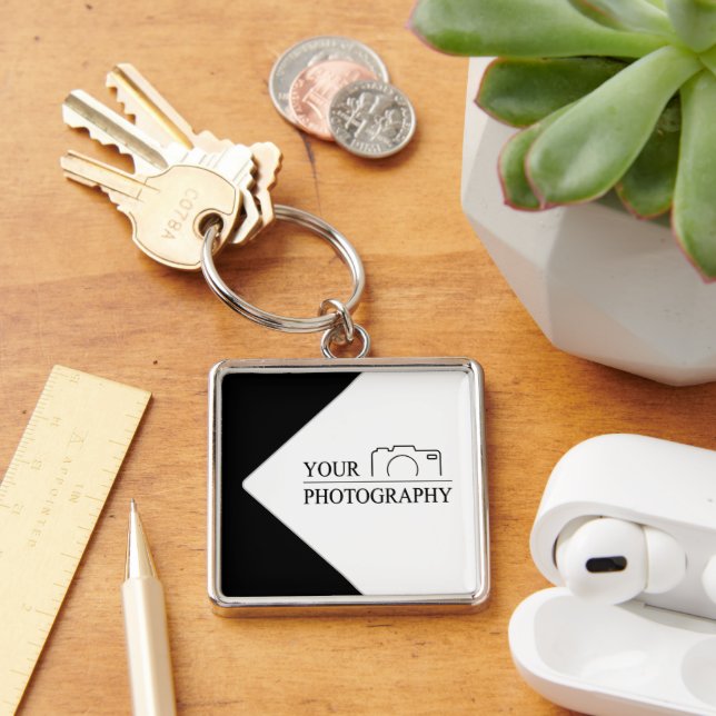 Elegant Wedding Add Personalized Photography Keychain (Desk)