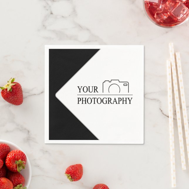 Elegant Wedding Add Personalized Photography Napkins (Insitu)