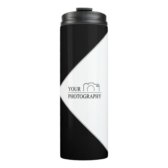 Elegant Wedding Add Personalized Photography Thermal Tumbler (Front)