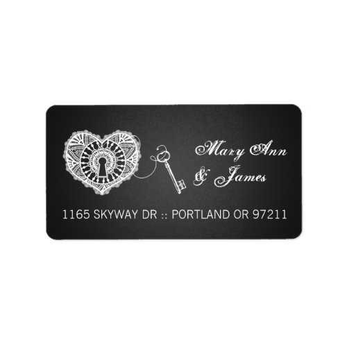 Elegant Wedding Address Key To My Heart Black Label