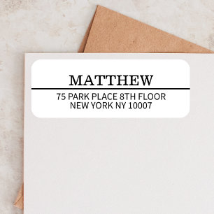 Elegant Wedding Address Party White Custom Mailing Label