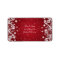 Elegant Wedding Address Winter Sparkle Red