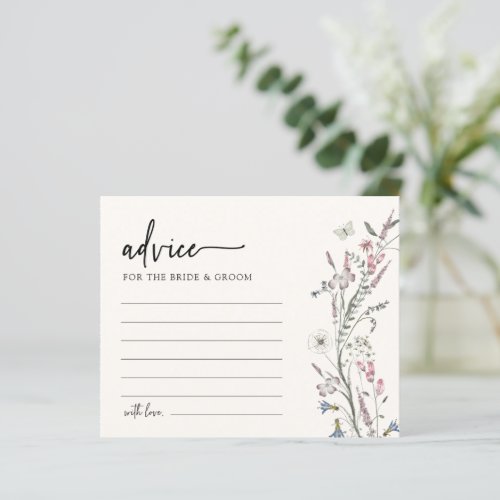 Elegant Wedding Advice Card