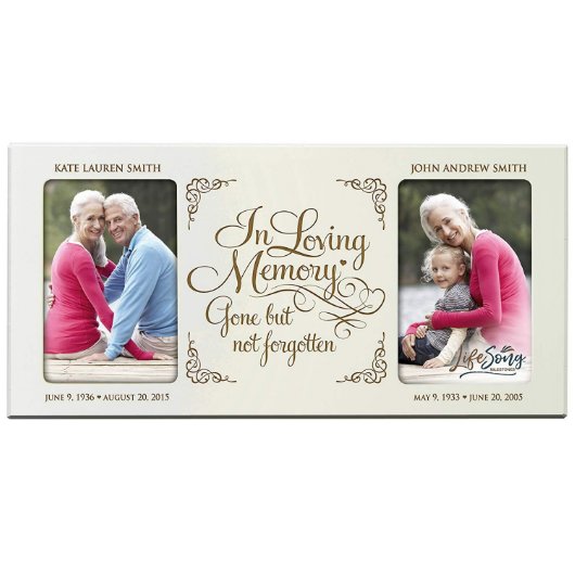Elegant Wedding Anniversary Memorial Photo Frame
(Front)