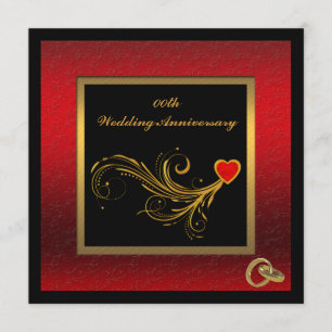 Elegant Wedding Anniversary Party Invitation