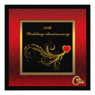 Elegant Wedding Anniversary Party Invitation