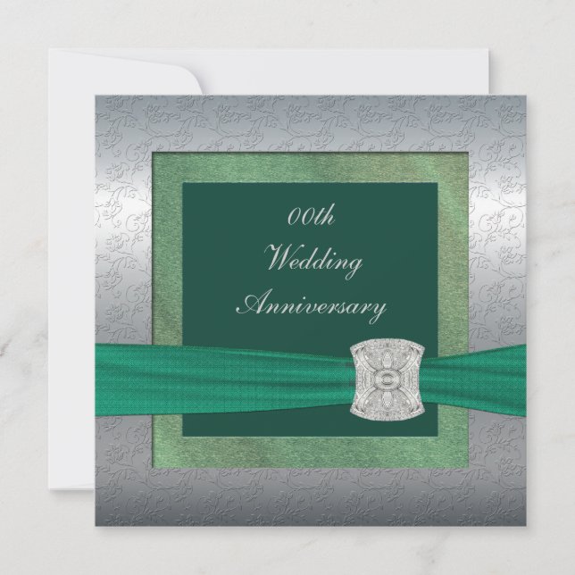 Elegant Wedding Anniversary Party Invitation (Front)