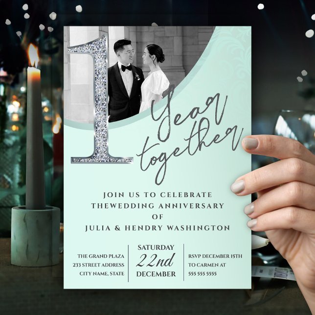 Elegant Wedding Anniversary Photo Invitation (Creator Uploaded)