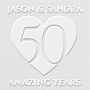 Elegant Wedding Anniversary Years in Heart Embosser