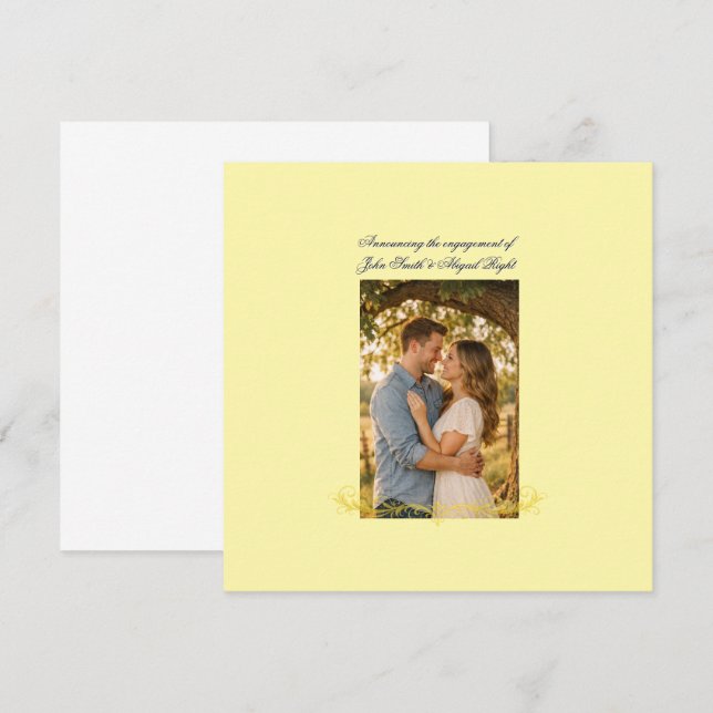  Elegant Wedding Announcement (Front/Back)