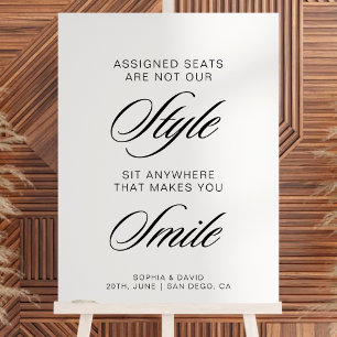 Elegant Wedding Assigned Seats Are Not Our Style Foam Board