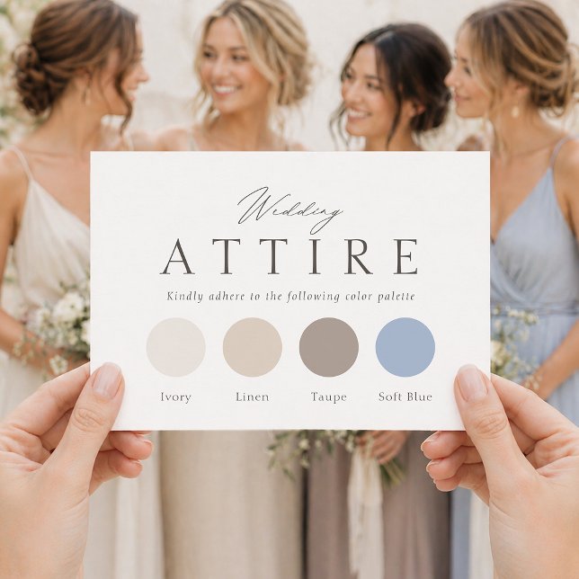 Elegant Wedding Attire Card | Dress Code Color (Creator Uploaded)