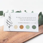 Elegant Wedding Attire Dress Code Insert<br><div class="desc">Elegant  Wedding Color Dress Code Insert Cards</div>