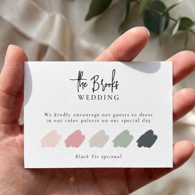 Elegant Wedding Attire Dress Code Insert Cards (Creator Uploaded)