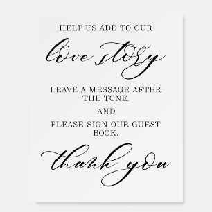 Elegant Wedding Audio Guest Book Sign   Modern 