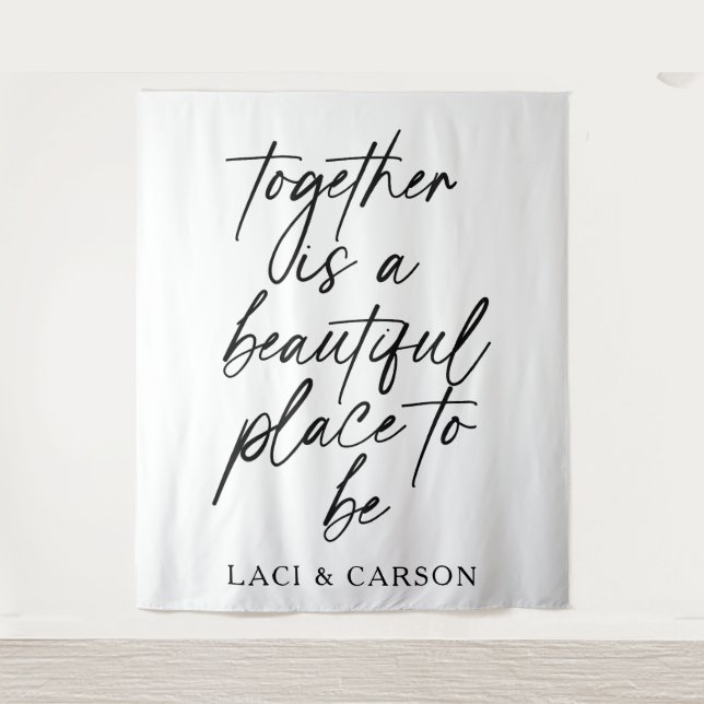 Elegant Wedding Backdrop Banner –Together  (Front)