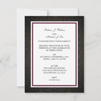 Elegant  Wedding Band Invitations by weddingsNthings at Zazzle