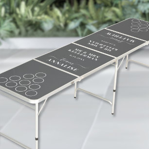 Elegant Wedding Beer Pong Table