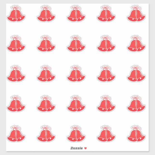 Elegant Wedding Bells Kiss-Cut Sticker (Sheet)