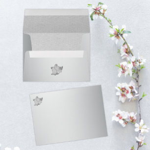 Elegant Wedding Bells Silver Wedding Envelope