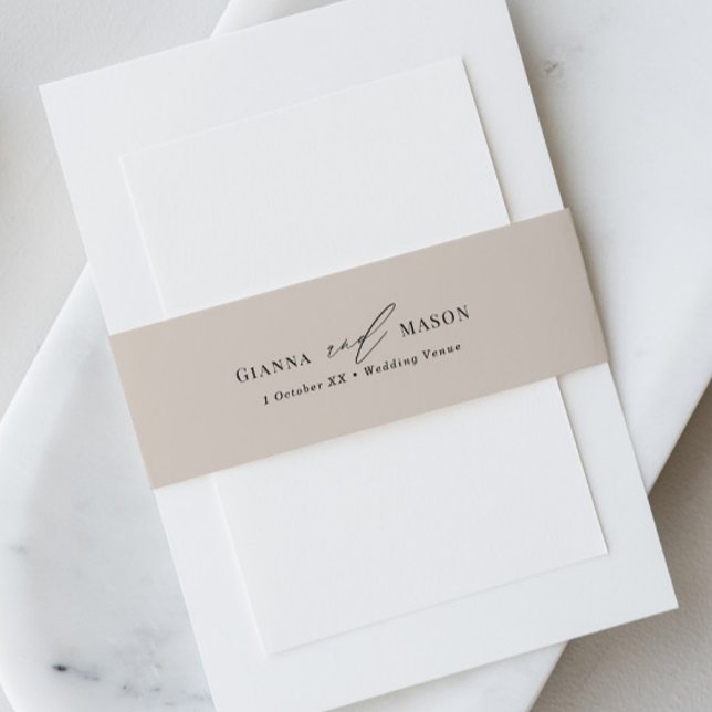 Elegant Wedding Belly Band with Calligraphy Font (Creator Uploaded)