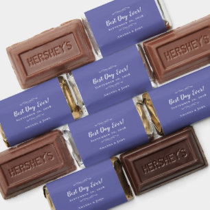 Elegant Wedding Best Day Ever Trendy Periwinkle  Hershey's Miniatures