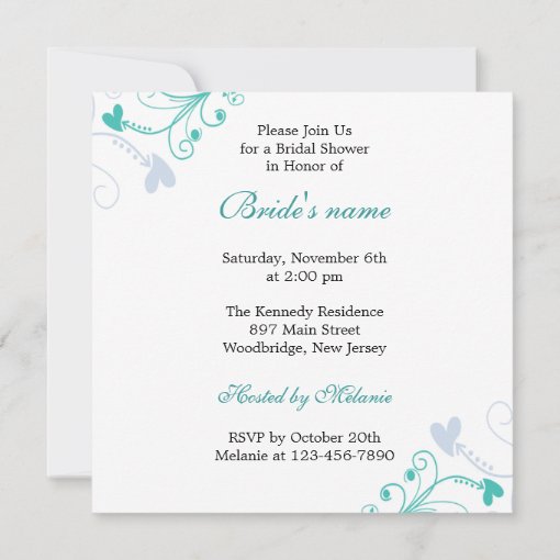 Elegant Wedding Bridal Shower Invitations Zazzle