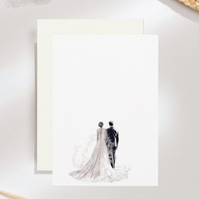 Elegant Wedding Bride & Groom Enclosure Card (Creator Uploaded)