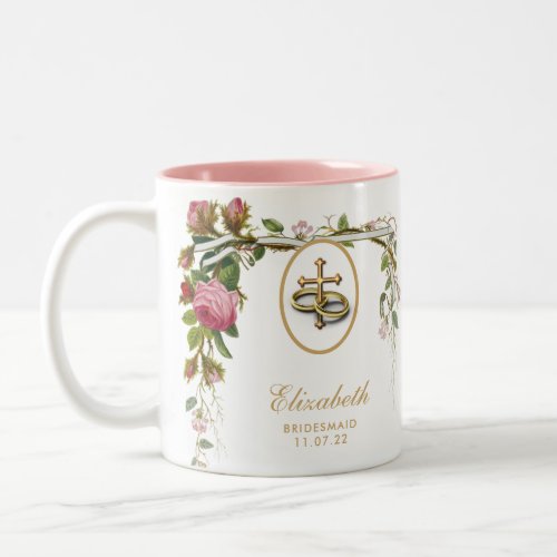 Elegant Wedding Bridesmaid Shower Roses Two_Tone  Two_Tone Coffee Mug