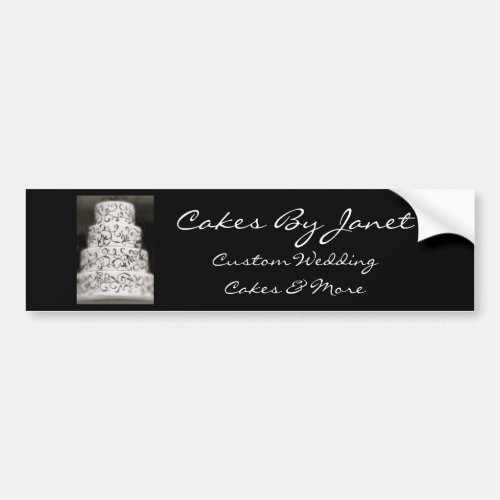 Elegant Wedding Cake Bumper Sticker